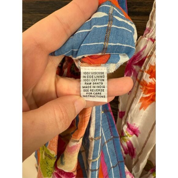 Dress NWT boutique cotton smoked back elastic waist sz L - Picture 5 of 8